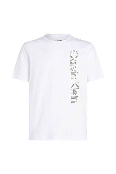 Calvin Klein Λευκό ανδρικό μπλουζάκι με λαιμόκοψη κανονική εφαρμογή 00GMF4K113YAA-PW - ΓΡΑΦΙΚΟ T-SHIRT