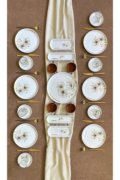 Borser Nevruz Anatolia 21 Piece Breakfast Set for 6 People