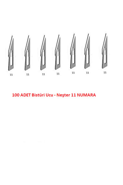 HerEveOyuncak Bistüri Ucu No 11 - Neşter - 100 Adett (Qv)