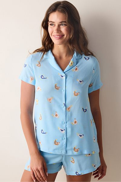 Penti Set de pijamale Happy Blue Shirt