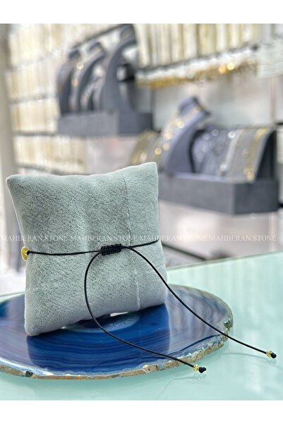 MAHBERAN STONE NATUREL KESİM SİTRİN DOĞAL TAŞ BİLEKLİK BOLLUK BEREKET PARA BİLEKLİĞİ AYARLANABİLİR BİLEKLİK