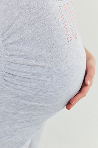 Penti Light Gray Melange Mama Pregnant Love Undershirt