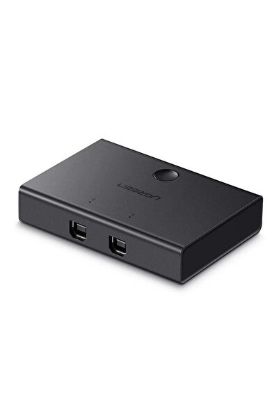 Ugreen Преходник-превключвател 2x USB-B - USB-A - черен