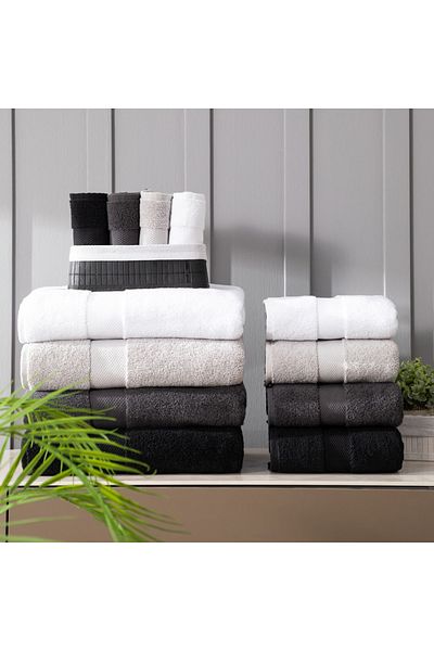 Mudo Home White Classy Hand Towel - 30x50 Cm