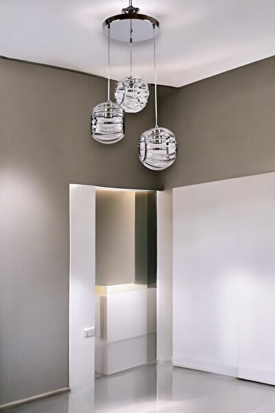KLAS AYDINLATMA 3LÜ SARKIT LENO KRİSTAL MODERN AVİZE