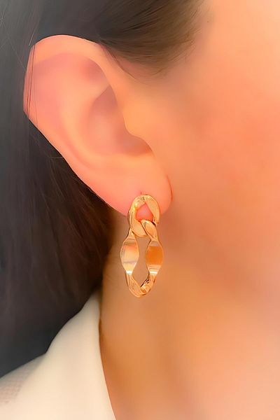Trinos Chain Earrings - Steel Design Earrings