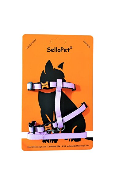 SelloPet Cat Collar Walking Set Powder Color