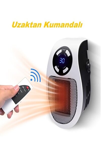 gaman 500W Uzaktan Kumandalı Taşınabilir Zaman Ayarlı Mini Elektrikli Isıtıcı Soba Sıcak Üfleyici Radyatör