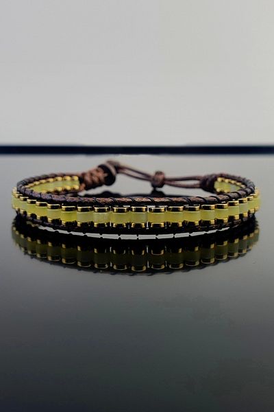 Seven Art Jewelry Natural Stone Men's and Women's Bracelet - Jade and Hematite Stone