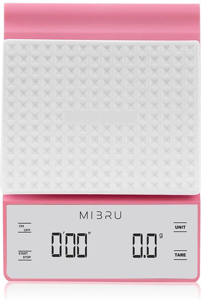 MIBRU V60 Coffee 12pcs Premium Pour Over Manual Coffee Maker With Manual Grinder Dripper Set & Scale Pink