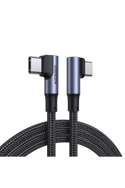 Ugreen 90 Derece Type-c To Type-c 100w 5a Data Ve Şarj Kablosu 1 Meter