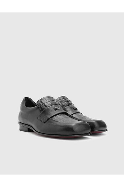 İLVİ Yukki Genuine Leather Men's Black Loafer Shoes