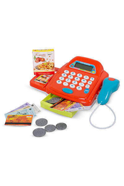 scntoys Sesli Işıklı Barkod Okuyuculu Yazar Kasa Eğitici Oyun Seti Hesap Maki...