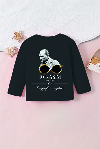 MYADA 10 noiembrie Comemorăm cu Ataturk Respect Tricou cu mânecă lungă pentru...