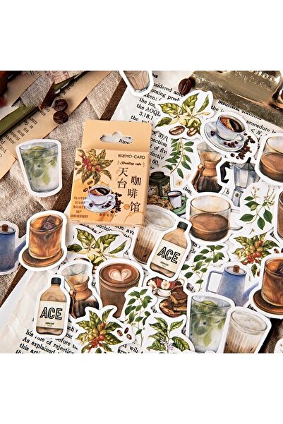 Bluoksweet 46 de bucăți autocolante decorative pentru cafea