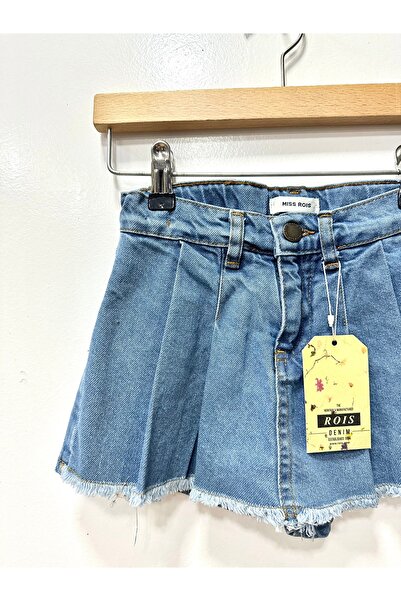 rois kids Kız Çocuk Mavi Şort Etek