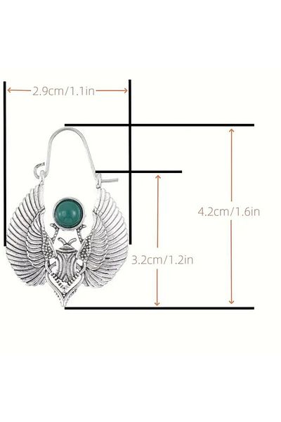Store Winged Moth Figured Retro Style Beaded Women's Earrings