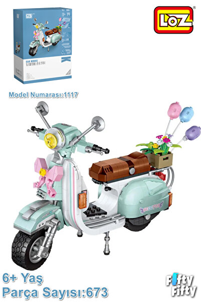 Vagonlife LOZ Car Model Serisi/ Turkuaz Motor -LZ1117 (673 Parça) Oyuncak Yap...