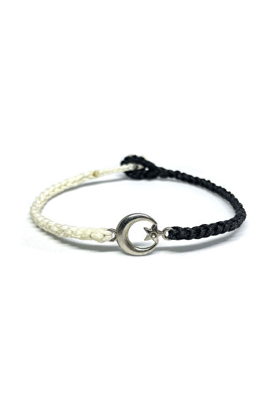 tbek Moon |   Unisex Steel Bracelet with Star Turkish Flag Symbol