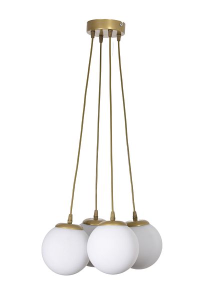 Modavize Zaragoza Modern Design Living Room Kitchen Bedroom Antique Color White Glass 4-Piece Chandelier