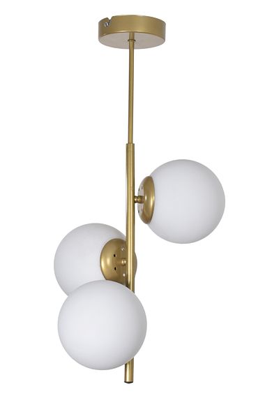 Modavize Ivy Modern Design Living Room Kitchen Bedroom Antique Color White Glass 3-Piece Chandelier
