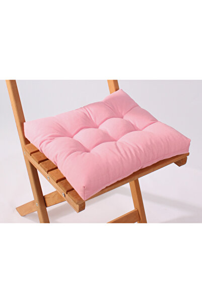 ALTINPAMUK Bistro Mutfak Bahçe Sandalye Minderi Sırtlıklı Pembe (MİNDER VE SIRT MİNDERİ)