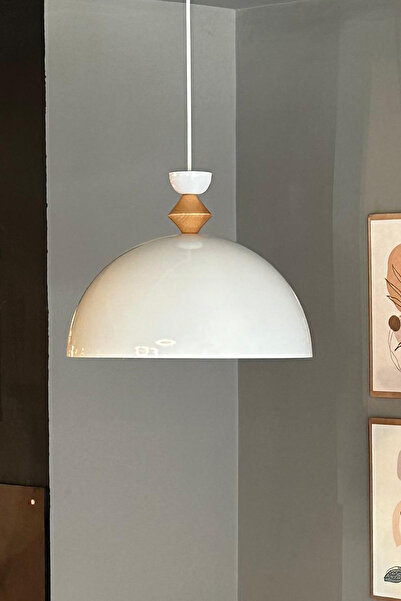 Bamyum Yimpi Beyaz Avize Q Şapka Tekli Sarkıt Salon Mutfak Kuaför Cafe Lamba ...