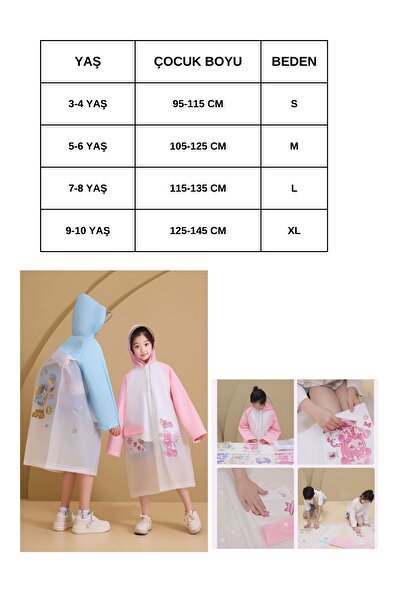 Sportaj Αδιάβροχα παλτό για παιδιά - με κουκούλα και μανίκια, επαναχρησιμοποιήσιμα