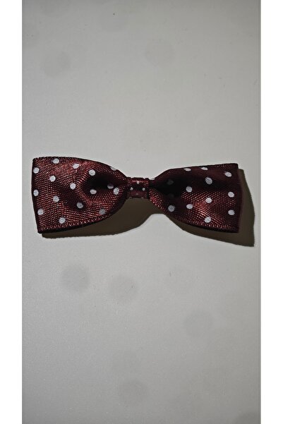 ÖZPAŞ TEKSTİL VE AKSESUAR Smeđa satenska mašna - 5 cm, točkasta, 10 komada