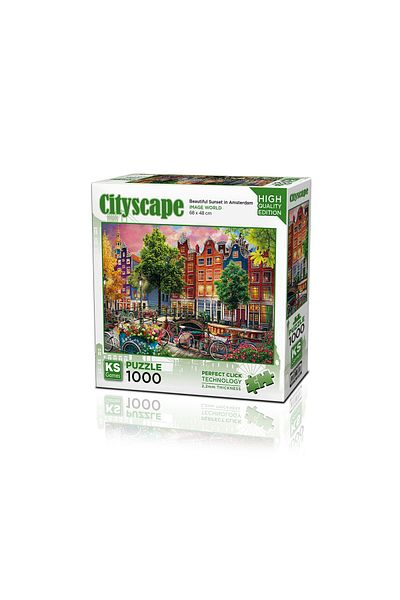 Ks Games Beautiful Sunset in Amsterdam 1000 Piece Puzzle