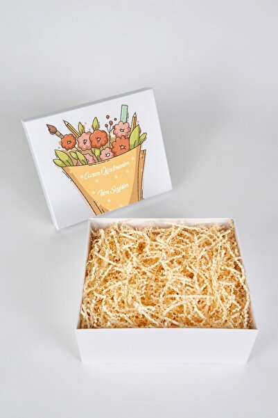 HEDİYEDİYE Öğretmenler Gününe Özel Kırpıklı Boş Hediye Kutusu