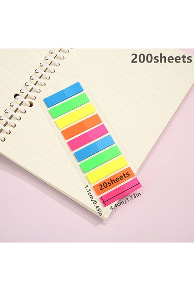 Mansura 200 Sheets Post-It Adhesive Note Paper - Index Sticker Index