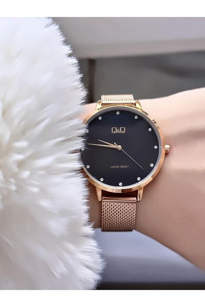 Q&Q Women's Straw Cord Wristwatch