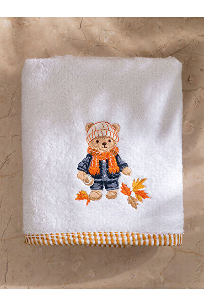 LC Waikiki LCW HOME Екрю Місяць Тедді Вишитий Бавовняний Рушник для Обличчя 50x80 см