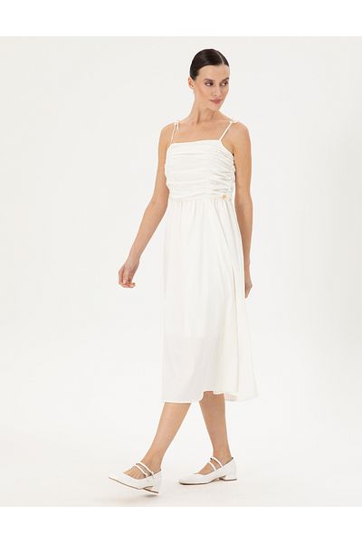 Pierre Cardin White Regular Fit Woven Dress 50283474 -Vr013