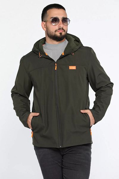 MİSHAR İTALİA Ανδρικό εποχιακό παλτό Khaki Hooded Fleece