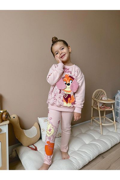 My Kids Wear Milk Fabric Printed Three Thread Non-Raised Top and Bottom Set