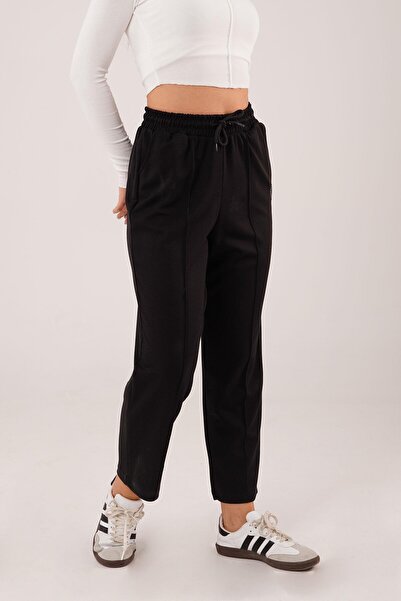 Hipo Trend Μαύρη Modal Jogger αθλητική φόρμα με λεπτομέρεια ραφής