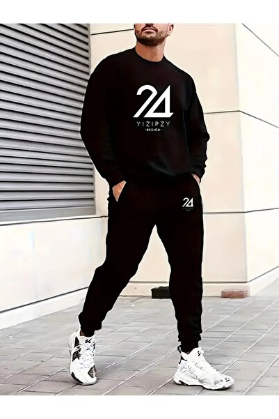 KMS MODA Hanorac pentru bărbați cu imprimeu GOAT - Set Alt-Ust, țesătură comp...