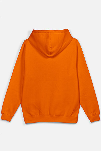 Overoz Помаранчевий худі з принтом ведмедика Тедді, оверсайз-светр