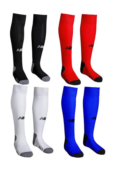 New Balance Nb Performance Σετ 4 Μαύρο-Λευκό-Κόκκινο-Μπλε ποδοσφαιρικές κάλτσες κολάν