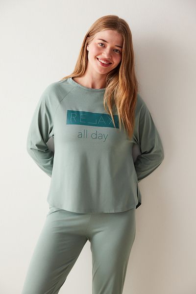 Penti Σετ πιτζάμες Relax Green All Day