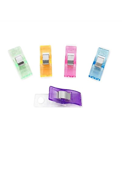 OZN AKSESUAR Dikiş Nakış Kumaş Kağıt Sıkıştırma Mandalı Büyük  Boy 10 Adet