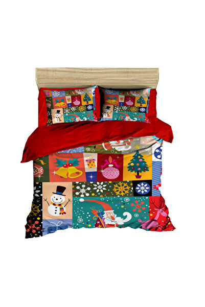 Fabeteks Yılbaşı Merry Christmas Figürleri Dijital Nevresim Takımı