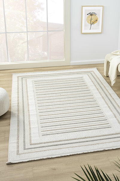 Prestige Halı Viola Beyaz Salon Oturma Odası Çocuk Odası Yatak Odası Halısı V...