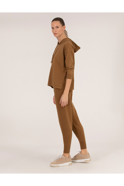 Pierre Cardin Camel Melange Slim Fit Knitwear Trousers 50261079 -Vr122