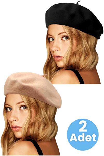 Uniquetrenders Beretă de pictor franceză din 2 piese pentru femei