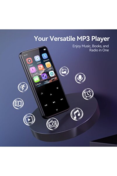 AGPTEK 64GB Bluetooth MP3 Çalar, AGPTEK M3 2.4 İnç Müzik Çalar, Hoparlör