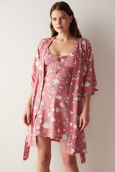 Penti Floral ροζ φόρεμα