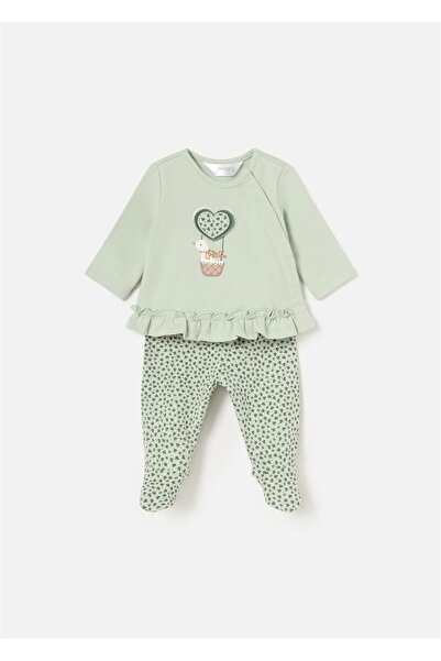 MAYORAL Kız Bebek Tişört Patikli Tayt Takım Yeşil 2504